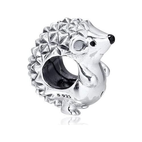 Animal Hedgehog Vintage Silver 925 Beads for Charms Bracelets Jewelry Fashion DIY 925 Sterling Silver Beads for Jewelry Making
