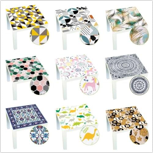 Waterproof And Self-Adhesive Country Garden Wallpaper Furniture Wardrobe Lack Table Stickers Custom Desktop Film Stickers