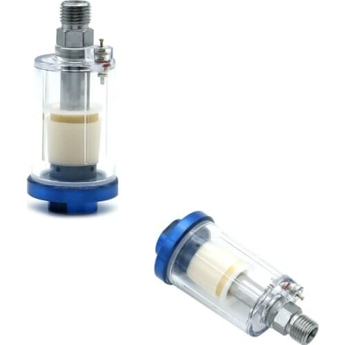 Inline 1/4'' Water Oil Separator Inline Air Hose Filter Moisture Trap For Compressor Spray Paint Gun