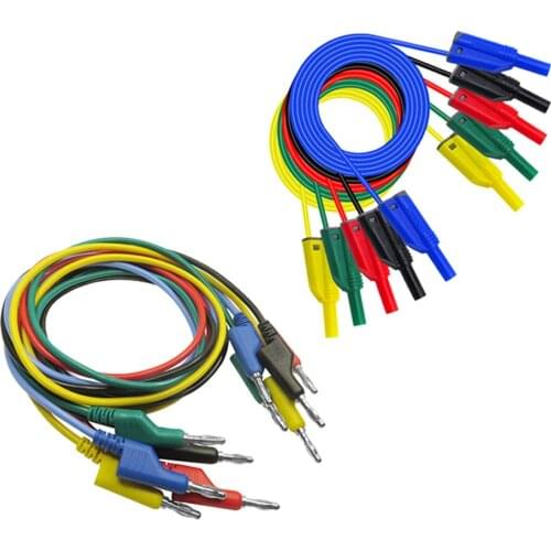 10pcs Multimeter Leads, Banana to Banana Plug- Electrical Test Lead Kit- 39inch Length, Long