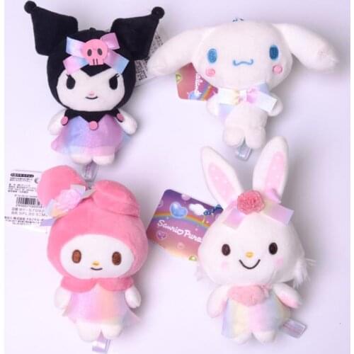 10CM KAWAII Sanrio Anime cartoon Series soft Cinnamorol Kuromi melody plush toy Back Pack guajian Ornaments BABY Boy girl Gift