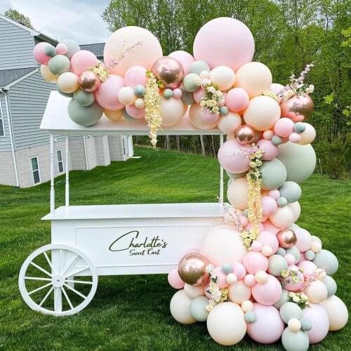 107Pcs Of Macaron Rose Gold Pink Childrens Birthday Party Balloon Arch Wedding Wreath Party Graduation Baby Shower Decoration
