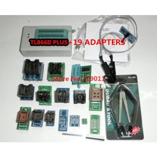 20ADAPTERS+ V7.03 MiniPro TL866II PLUS USB Universal Programmer replace TL866CS