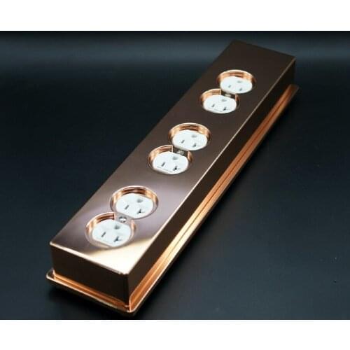 2020 New Pure copper hollowed out , Fever audio dedicated hi-end level, 6-bit power socket