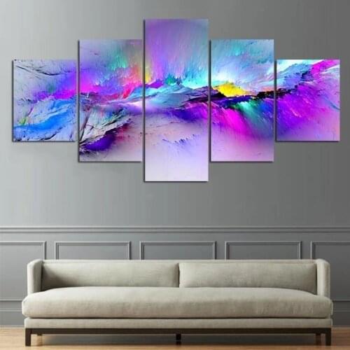 Abstract Mystery Color Canvas Painting Home Decoration Five Piece Modern Wall Picture for Living Room Art Posters and Prints