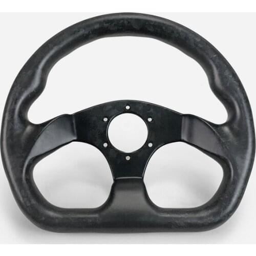 Car accessories interior Universal matte forged carbon Flat Type Steering wheel replacement (320mm diamete, 6 bolts 70mm PCD)