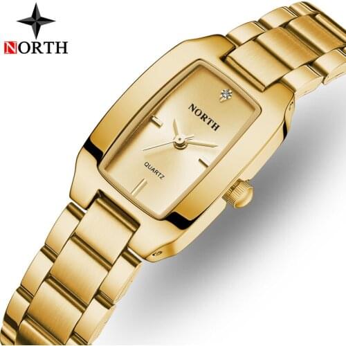 NORTH Top Brand Luxuy Women New Watch Fashion Watches Womens Waterproof Quartz Steel Strap Ladies Relogio Feminino