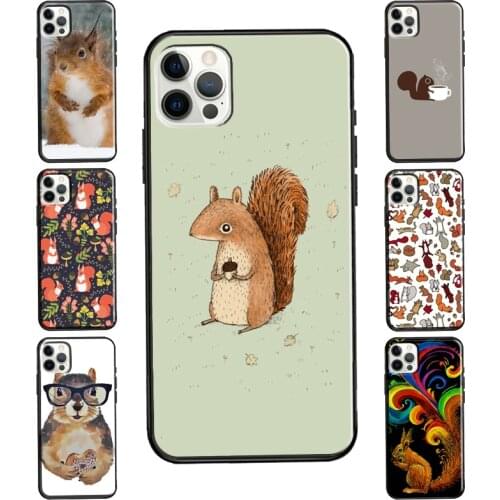Cartoon Animal Squirrel For iPhone 12 mini 11 Pro Max Case For iPhone XR X XS Max 5S 6S 7 8 Plus SE 2020 Coque