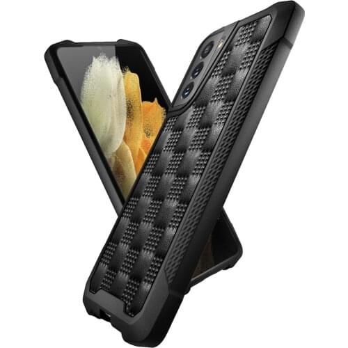 Case For Samsung Galaxy S21 Ultra Airbag Shockproof Cover Luxury PU leather Cases For Samsung S21+ S21 Plus Hard Coque Skin Hull