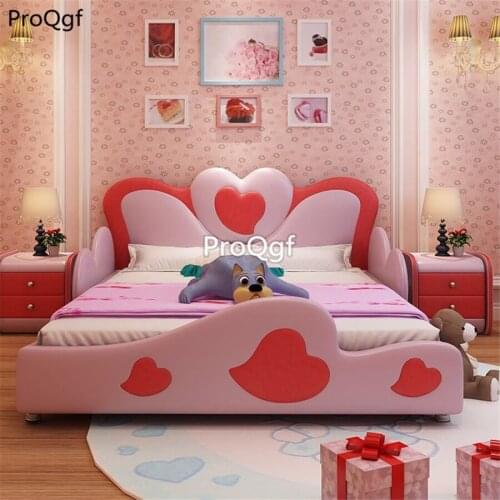 Prodgf 1 Set 120*190cm pretty heart series Children Bed No Mattress