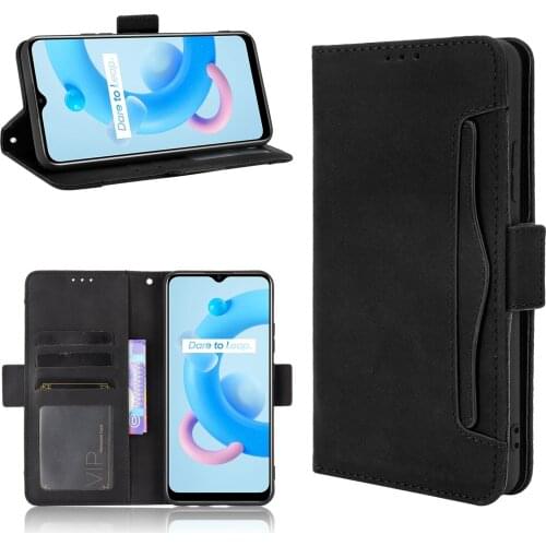 For Realme C20A Case 6.5 inch Multi-function card slot Leather Book Flip Design Wallet Cover For Realme C20A Case