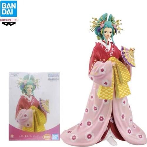 23CM In Stock Bandai 100% Original Anime One Piece DXF Wano Country Kozuki Hiyori PVC Action Figure Collectible Model Toy