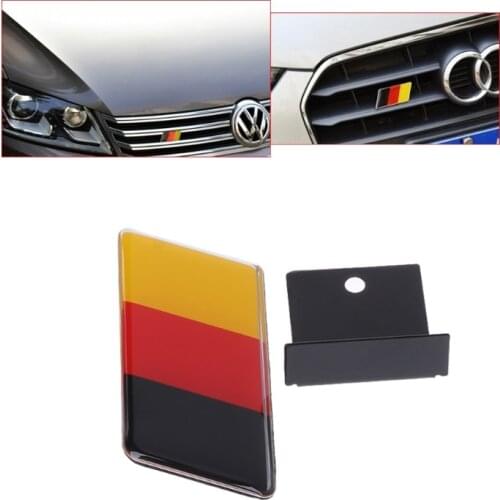 1pc German Flag Front Grille Sticker Emblem Badge For Golf