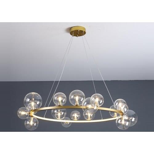 G9 LED Postmodern Glass Bubble Gold Silver Black Designer Suspension Luminaire Lampen Pendant Lights.Pendant light For Foyer