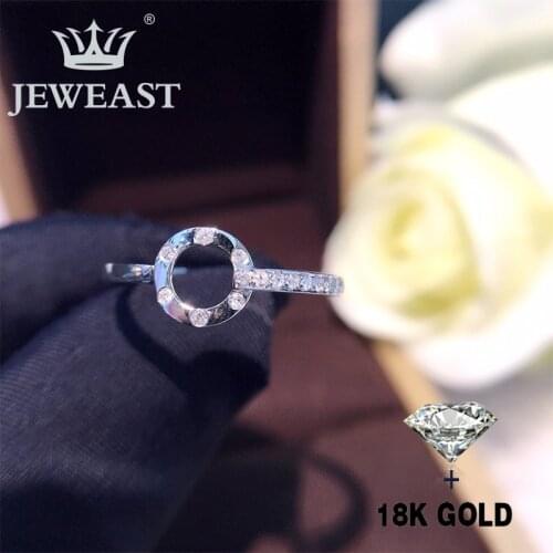 Natural Diamond 18K Gold Pure Gold Ring Beautiful Gemstone Ring Good Upscale Trendy Classic Party Fine Jewelry Hot Sell New 2020