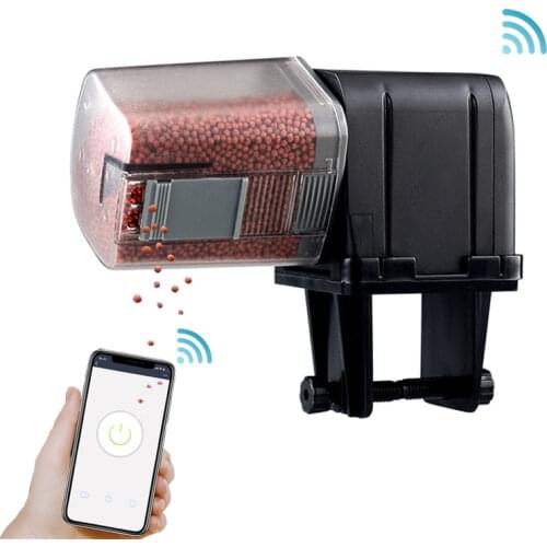 SUNSUN Automatic Aquarium Food Feeder Remote Control WIFI Wireless Fish Tank Auto Timer Fish Feeder Aquarium Accessories 170ml