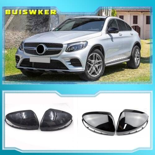 ABS Horns Rearview Mirror Frame Cover Trim For Mercedes Benz C W205 E W213 S class W222 GLC X253 GLB Left hand drive