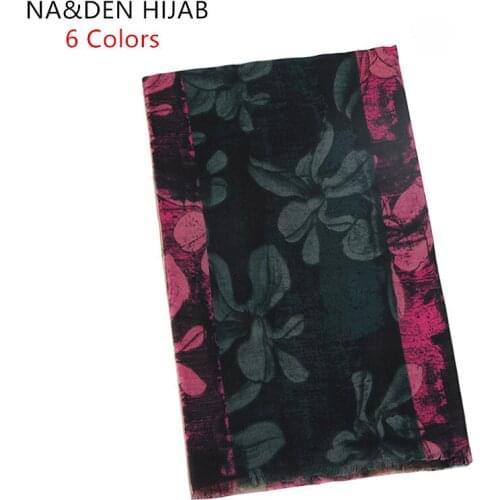 1PCS Hot sale Striped scarves Islamic flower scarf Long fashion muffler Hi-Q ladies wraps Solid shalws Muslim hijab Winter scarf