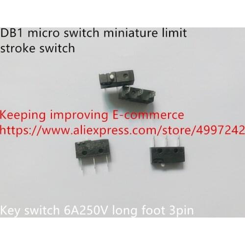 Original new 100% DB1 micro switch miniature limit stroke switch key switch 6A250V long foot 3pin