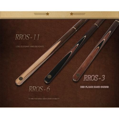 Original RILEY RROS 3/4 Piece Snooker Cue High-end Billiard Cue Kit Stick with Case with 6'' RILEY Extension DEER Tip