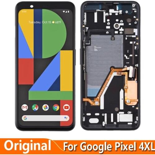 Original 6.3" For Google Pixel 4 XL 4XL G020P G020 LCD Display Touch Screen Digitizer Assembly With Frame For Google Pixel XL4
