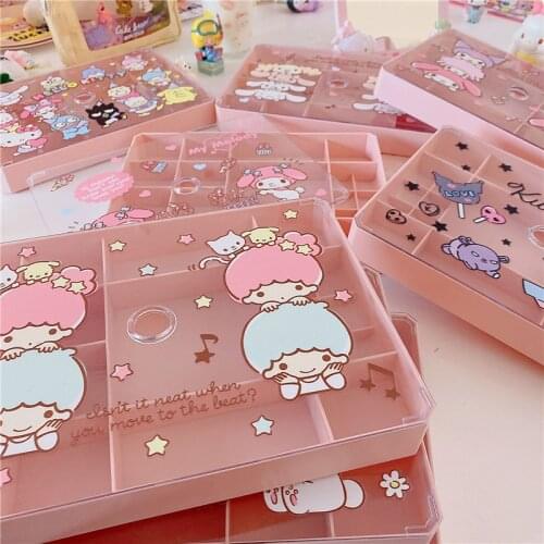 1pcs Plastic Empty Storage Case Boxes Manicure Tools Jewlery Box Nail Art Box Storage Box Multi-seperated Transparent /Colorful