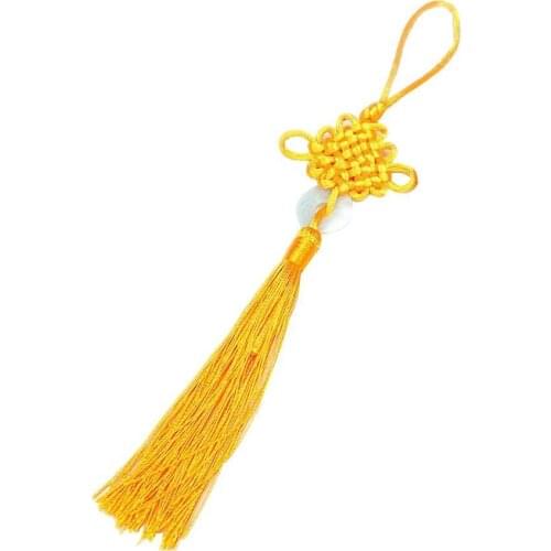 Hand-Woven Chinese Knot Car Interior Ornament Gift Tassel Fringe Pendant DIY Craft Hanging Pendant Home Decor