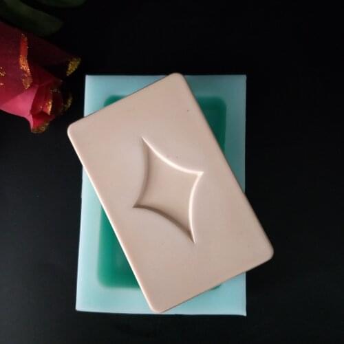 PRZY Rectangle Poker Card Diamond Silicone Mold Diamond Silicone Soap Molds DIY Playing Card Soap Making Moulds Resin Clay Molds