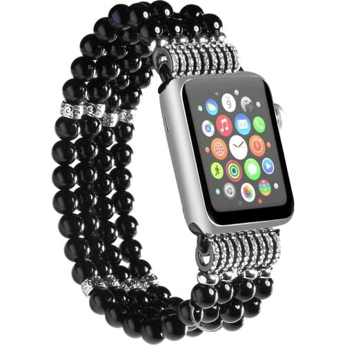 Watchband Pearl Metal Buckle Belt Stylish Watch Strap for Apple Watch SE Series 6 5 4 3 2 1 Band 44mm 40mm 42mm 38mm Wristband