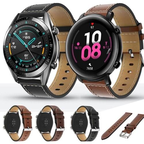 For Huawei Watch GT 2 /Pro 46mm 42mm Strap GT2 gt2e Honor Magic Watch 2 Leather Band 20mm 22mm Watch Strap Bracelet Watchband