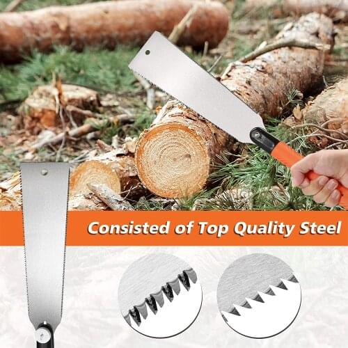 Hand Saw SK5 Japanese Ryoba Saw Double Edge Pull Saw Interchangeable Flush Cut Saw Flexible Blade Handsaw for Woodworking
