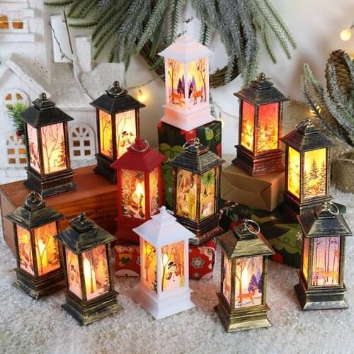 Santa Claus Snowman Lantern Light Merry Christmas Decor For Home Christmas Tree Ornament Xmas Gifts New Year 2022