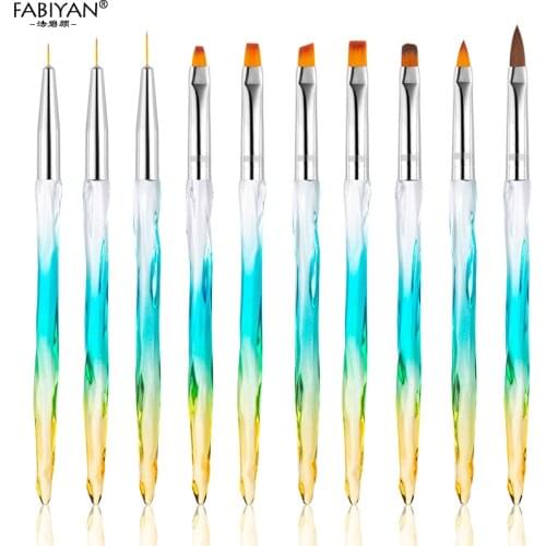 Nail Art UV Gel Brush Gradient Liner Painting Flower Lines Stripe Drawing Extension Builder Pen Manicure DIY Tool 3Pcs/set