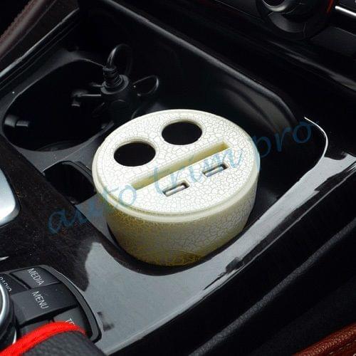 Universal Truck Cigarette Charger Cup Holder Power 2 Lighter Socket USB Adapter Accessories