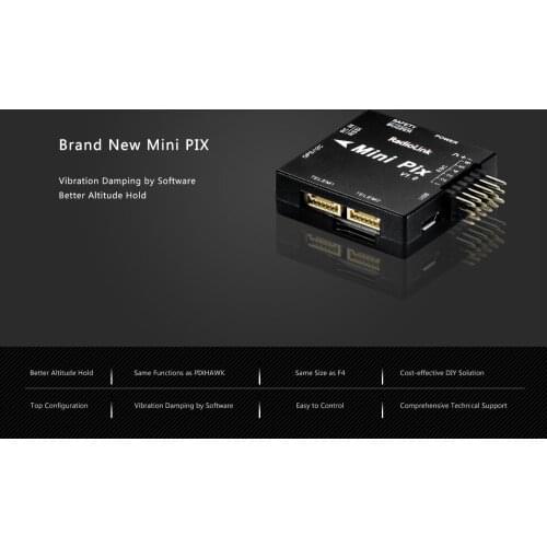 Radiolink Mini PIX Vibration Damping By A Flight Control Software Attitude Suitable For Helicopters And Fixed Wings