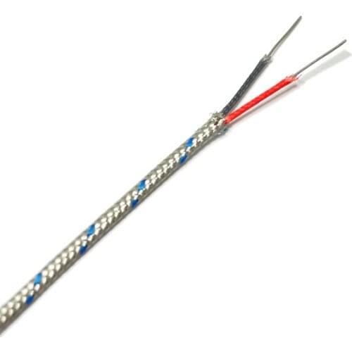K Type High Qulity 2x0.6mm Stainless Steel Shield Thermocouple Wire