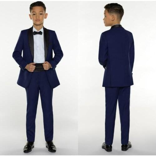 Xinkaifa 2PCS Kids Suits For Boy Formal Baby Clothes British Style For Party Wedding Piano Prince Flower Slim Fit Boy Suits