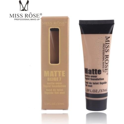 MISS ROSE 37ml Liquid Concealer Makeup Foundation Cream Scars Acne Cover Smooth Makeup Face Eyes Cosmetic Foundation New