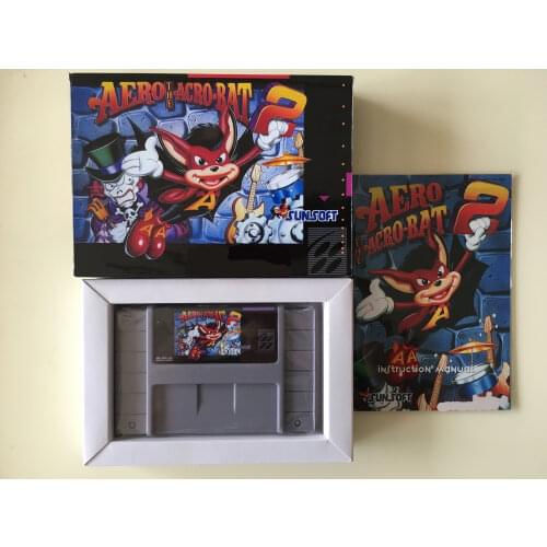 16Bit Games ** Aero the Acro-Bat 2 ( USA Version!! Box+Manual+Cartridge!! )