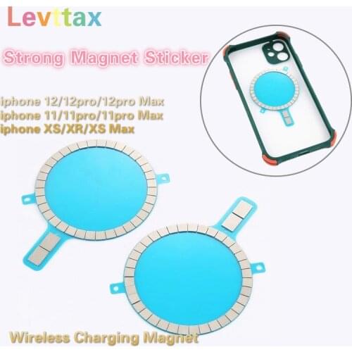 2Pcs/lot Hot Sale Mag Safe For iPhone 12 Pro Max 11 XS S Phone Back Cover Strong Magnet Sticker Wireless Charging Magnetic