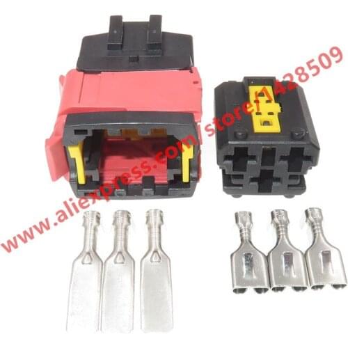 5 Sets 3 Pin 6.3mm Auto Wire Connector For High Current Wiring Harness Socket 1544226-1 15442265-2