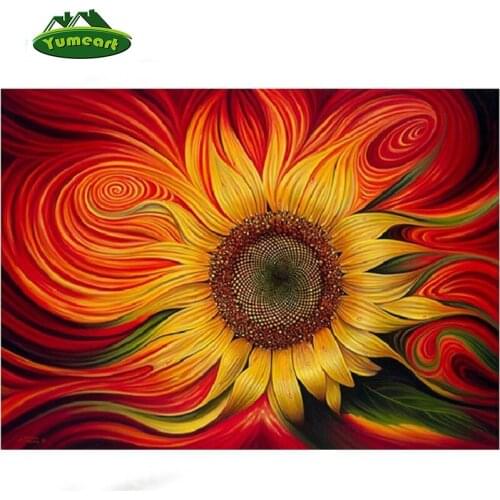 5D DIY Diamond embroidery sunflowers DMC cross stitch crystal full diamond sets unfinish decorative Diy Diamond painting florals