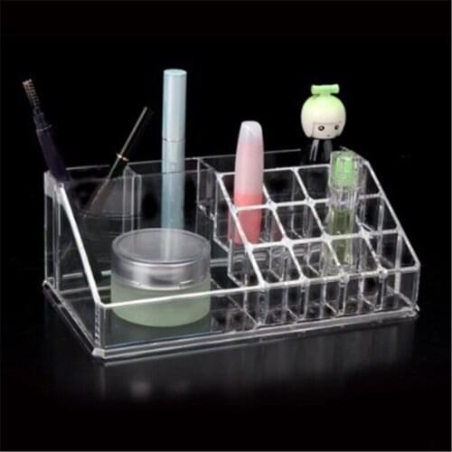 Acrylic Cosmetic Organizer Transparent Makeup Lipstick Stand Holder Case Storage Display Rack Jewelry Box Display Stand