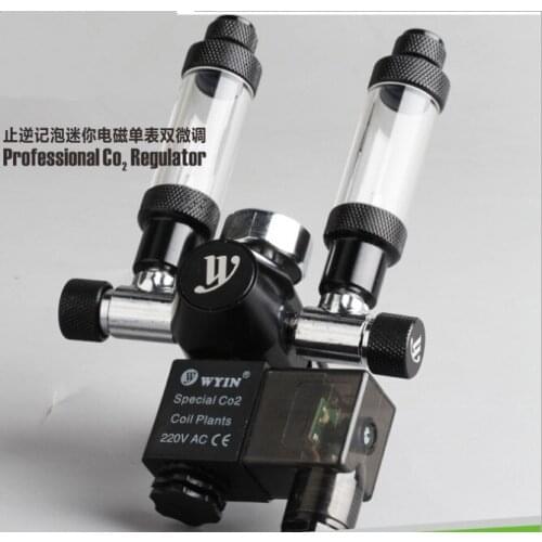 Aquarium CO2 Regulator with Check Valve Bubble Counter magnetic Solenoid Valve