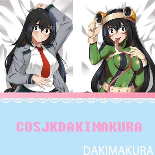 Anime Dakimakura My Hero Academia Asui Tsuyu Female HD Print Pillowcase Otaku Body Hugging Pillow Case Cover Cushion Cosplay