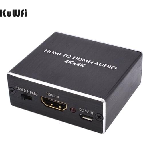 KuWFi HDMI Audio Splitter Audio Extractor Optical TOSLINK SPDIF 3.5mm Stereo Audio 4K x 2K Converter For PS4 TV DVD