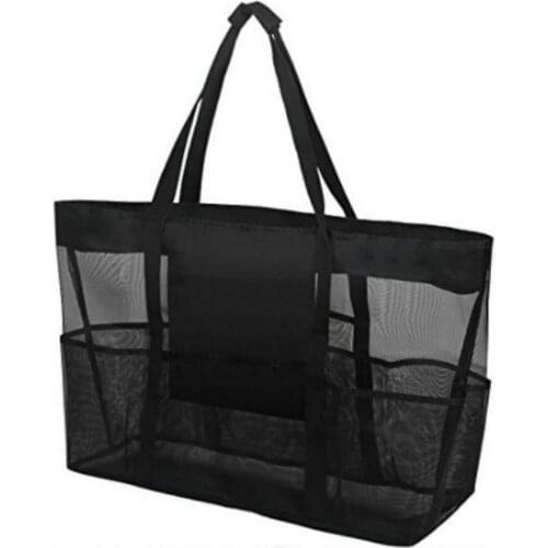 Large Beach Bag Summer Swimming Travel Mesh Breathable Portable Storage Tote Camping Meal Bag