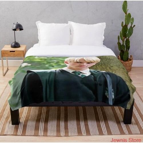 Big draco malfoy Throw Blanket Plush Throw Fleece Blanket Throw for Boys BedSpread Sofa Bedroon Decor