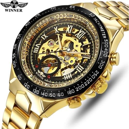 T-WINNER Luxury Brand Men Watch Mens Fashion Sport Self Winding Mechanical Watches Man Skeleton Wristwatch Relogio Masculino