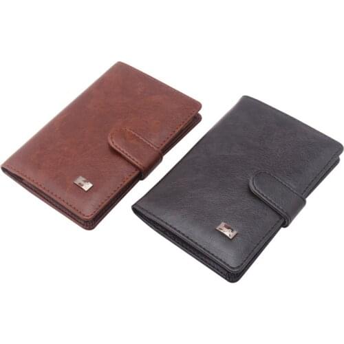 PU Leather Passport Cover Men Travel Wallet ID Business Credit Card Holder Cover Pouch Russian Driver License Document Case